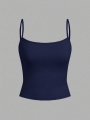 EZwear Women\\\'s Navy Blue Casual Sexy Camisole Tank Top, Suitable For Summer | Lotusrite.com