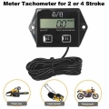 Tachometer Hour Meter Motorcycle 2&4 Stroke Gasoline Engine Spark with LCD Display for Boat/Motocross/Bike 12V Car Hot New|I