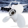 Ship Engine Outboard Propeller 3-bladed Rotary Paddle 683-45941-00-el 9 1/4 X 12 For Yamaha 9.9-15hp Aluminum 8 Spline Tooths -