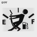 12.7cm*9.2cm High Gas Consumption Decal Fuel Gage Empty Stickers Funny Vinyl Jdm Car Stickers Car Styling Black Sliver C8-0821 -