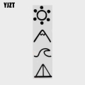 Yjzt 3.1cm*12.7cm Adventure Travel Mountains Vinyl Motorcycle Car Sticker Decals Black/silver C13-000440 - Car Stickers - Office