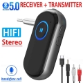Bluetooth 5.0 Transmitter Receiver 3.5mm Aux Jack Hifi Music Wireless Audio Adapter Handsfree Car Kit For Tv Headphone Speaker -