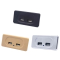 Dual Usb Charger Socket 4.8a 3.1a 12v For Motorcycle Auto Truck Atv Boat Car Rv Bus 2.1a 2.4a Power Adapter Outlet - Cables, Ada