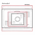 Alfombrilla de silicona para hornear de gran tamaño de 60 * 60 cm, alfombrilla de masa para amasar con escala, alfombrilla de pa