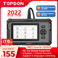 TOPDON Car OBD2 Scanner Code Reader Scan Tool ENG ABS SRS Car Diagnostics Oil Reset BMS DPF Scanner Free Upgrade for DIY AD500S