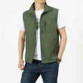 Men's Vest Outdoor Hiking Fishing Quick dry Sleeveless Jacket Multi pockets Light weight Functional Tactical Waistcoat SizeM