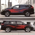 2pcs Car Styling Stickers Auto Both Side Body Personalized Creative Fire Flame Sticker Vinyl Decal Automobiles Car Accessories -