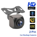 1080p HD Car Rear View Camera 2 pin Waterproof Night Vision Fish Eye Lens 170 Degree Park Reverse Camera For SUV Car Accessories