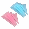 Baking Decorating Tools 4pcs/Set Reusable Confectionery Silicone Icing Piping Cream Pastry Bag squeeze Nozzle Cake Decorating