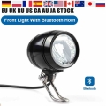 Electric Bicycle LED Headlight With Bluetooth Speaker Horn EBike Front Light 120 lux DC12V 36V 48V 60V 80V LED ebike Light|Elec