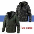Two Sides Military Jacket Men Army Coat Autumn Thick Casual Solid Color Windbreaker Jacket Men Outdoor Jacket Slim Fit Hood|Jack
