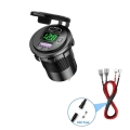 Pd Type C Usb Car Charger Switch Qc 3.0 Quick Charger Waterproof 36w Charger Power Delivery Voltmeter For Motorcycle Marine Boat