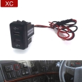 Car Charger 24v/12v/5v 2.1a/2.1a Dual Usb Power Socket For Volvo Fh Fh12 Use Iphone For Andriod Phone Samsung Xiaomi Ipad - Cabl