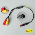 Car Reverse Backup Rear View Camera 4-pin Male Connector To Rca Wire Power Harness Adapter Wire Female Cvbs Signal - Vehicle Cam