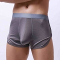 U Convex Pouch Male Panties Solid Boxer Men Underwear Sexy Trunks Underpants Men Boxers Shorts Breathable Split Bottoms A50|Boxe