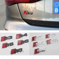 Suitable For Sline S3 S4 S5 S6 S7 S8 A4 A5 A6 A7 A8 Car Logo Badge Decal Metal 3D Sticker Personalized Modification Tail Label|C