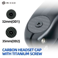 MIXED Full Carbon Fiber OD1 OD2 32mm 35mm Headset Stem Top Cap with Ti Screw for 28.6 31.8 Mountain Bike Road Bicycle Steerer| |