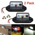 2pcs 12V 24V 4 LEDs LED Car Truck Number License Plate Light Rear Lamp Tail Light for Trailer Boat RV|Truck Light System| - Of