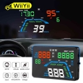 Wiiyii Q7 Gps Auto Hud Speedometers Overspeed Head Up Display Car Accessories Display Windshield Projector Cigarette Lighter - H