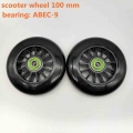 free shipping scooter wheel 100 mm 100x24 mm 110x24 mm bearing abec 9 pu wheel high quality|Scooter Parts & Accessories| -