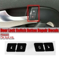 Left+right Matte Black Car Door Lock Control Switch Button Repair Stickers Decals For Audi A3l Fixed Ugly Button Car Stickers -
