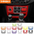 SHINEKA Interior Mouldings for Jeep Wrangler JL 2018+ Window Control Panel Decoration Sticker Interior Accessories For jeep JL|I