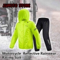 Premium Motoboy Best Selling Motorcycle Racing Set Raincoat Rain Pants Split Men and Women Slim Reflective Rainwear Racing Suit|