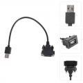 Car Dashboard Flush Mount USB 2.0 Male to Female Extension Wire for Toyota Camry Direct Replacement Easy Installation|Cables, Ad
