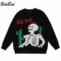 BOLUBAO Harajuku Knitted Sweaters Men Hip Hop Loose Pullover Letter Printed Sweater Streetwear Male Sweaters|Pullovers| - Offi