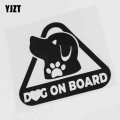 YJZT 12.7CM*14CM Dog On Board Decal Car Truck Bumper Car Sticker Vinyl Decoration 13C 0019|Car Stickers| - Officematics.com