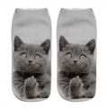2019 New HOT 3D Printing Women Socks Brand Sock Fashion Unisex Christmas Socks Cat Meias Female Funny Low Ankle Femme Sock Sale