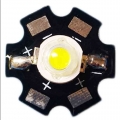 2pcs 1w 3w 5w High Power Led Beads Full Spectrum Pure White With 20mm Black Star Pcb Heat Sink Aluminum Substrate Diy Lights - A