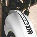 Motorcycle Fender Stickers Scooter Refit Decals Striped Reflective Stickers Decorative Waterproof Stickers Safety Warning Tape -