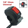 Universal 7/8" Motorcycle Switch Handlebar Fog Headlight Horn Start Kill Switch ON OFF Button 12V For ATV Scooters Snowmob