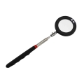 50mm Extensible Car Telescopic Detection Lens Round Inspection Mirror 360 Repair Tool Stainless Steel Folding Mirror with Light|