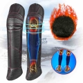 Motorcycle Leather Knee Pads Long Full Calf COW Winter Waterproof Windproof Skiing Skating Protector Windproof Warm Knee Pads|Mo