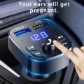 Car Trasmisor Bluetooth Fm Version 5.0 Bluetooth Cigarette Lighter Car Player Kit Card Car Charger Quick With Dual Usb Voltmeter