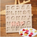 Molde de silicona con letras Aouke, molde de arcilla para dulces, herramienta de pastel de decoración de cocina de arcilla suave
