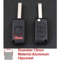 10pcs 15mm Car Key Sticker Emblem Logo For Peugeot 206 207 307 3008 2008 308 408 508 301 208 Car Accessories Automotive Goods -