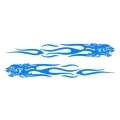 Tiger Flame Totem Car Decals Stickers 2pcs Reflective 24cm - Officematics.com