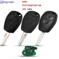 Jingyuqin 2 Buttons Remote Key For Renault Duster Modus Clio 3 Twingo Dacia Logan Sandero Kangoo 433mhz Pcf7947/7946/4a Chip - C