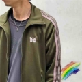 Butterfly Embroidery Needles AWGE Jackets Men Women 1:1 Stripes AWGE Coat Streetwear Needles Jackets|Jackets| - Officematics