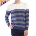 Fashion Sweaters Men Pullovers Slim Sweater Chiristmas Jumper Male Autumn Winter Strip Knitwear Jersey Man Clothes