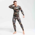 t shirts men camouflage thermal tracksuit underwear thermal t shirts MMA rash guard compression set long sleeve men crossfit|Lon