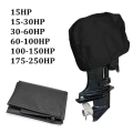 15-250hp Oxford Waterproof Yacht Half Outboard Motor Engine Boat Cover Anti Uv Dustproof Cover Marine Engine Protector Black - B