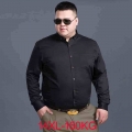 Autumn Spring men dress shirt long sleeve large size 10XL 12XL 14XL oversize formal office fat loose shirts Business|Dress Shirt