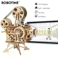 Robotime 183 Uds Vintage Diy 3D proyector de película de manivela de madera juego de rompecabezas montaje Vitascope juguete rega
