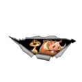 S50504# Various Sizes Personality Pvc Decal 3d Pet Timon And Pumbaa Waterproof Car Sticker On Motorcycle Laptop - Car Stickers -