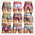 Jockmail Colorful Underpants Breathable Male Short Pants Spandex Animal Cartoon Boxers Mens Underwear Low Waist Ice Silk Gay|Bo
