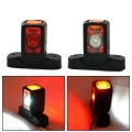 2PCS 4 LED Outline Marker Side Light Outline Lamp Car Truck Trailer Van Red White Amber Marker Lights Truck LED Light 24V 12V|Tr